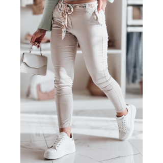 Svetlo bež ženske hlače iz blaga UY2537