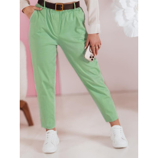 Ženske zelene hlače z visokim pasom UY2506