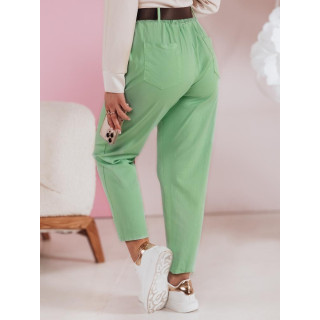 Ženske zelene hlače z visokim pasom UY2506
