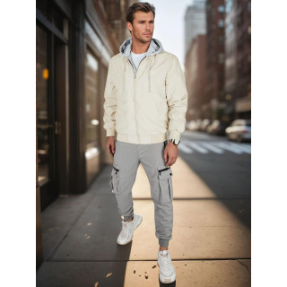 Moška bela bomber jakna TX5020