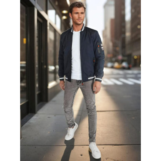 Pomladna moška bomber jakna v modri barvi TX5015