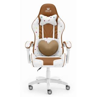 Vzorčast fotelj HELL'S CHAIR v bež barvi