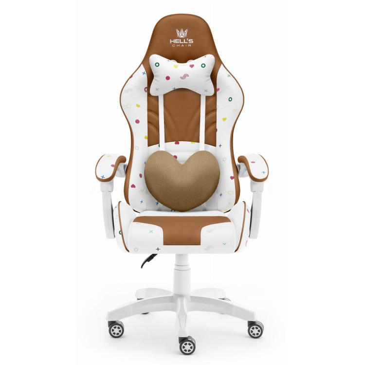 Vzorčast fotelj HELL'S CHAIR v bež barvi