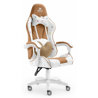 Vzorčast fotelj HELL'S CHAIR v bež barvi