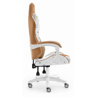 Vzorčast fotelj HELL'S CHAIR v bež barvi