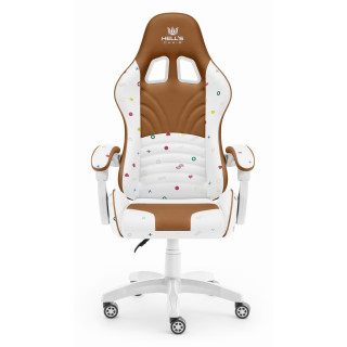 Vzorčast fotelj HELL'S CHAIR v bež barvi