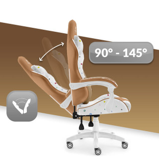 Vzorčast fotelj HELL'S CHAIR v bež barvi