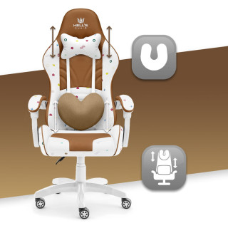 Vzorčast fotelj HELL'S CHAIR v bež barvi