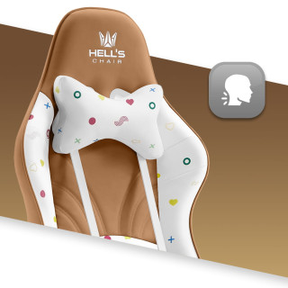 Vzorčast fotelj HELL'S CHAIR v bež barvi