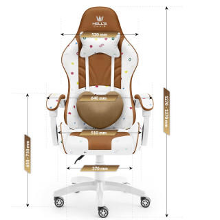 Vzorčast fotelj HELL'S CHAIR v bež barvi