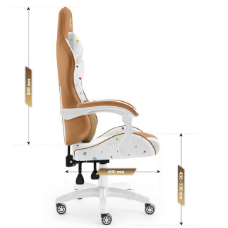 Vzorčast fotelj HELL'S CHAIR v bež barvi