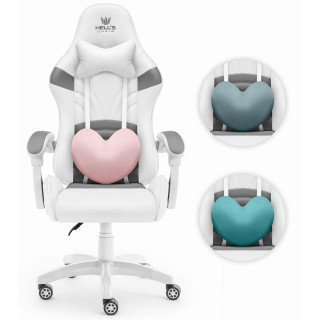 Gaming stol HELL'S CHAIR belo-sive barve