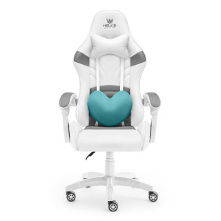 Gaming stol HELL'S CHAIR belo-sive barve