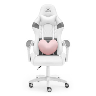 Gaming stol HELL'S CHAIR belo-sive barve