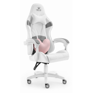 Gaming stol HELL'S CHAIR belo-sive barve