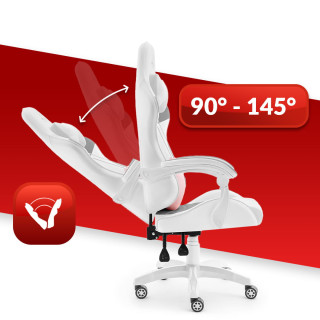 Gaming stol HELL'S CHAIR belo-sive barve
