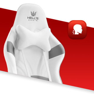 Gaming stol HELL'S CHAIR belo-sive barve