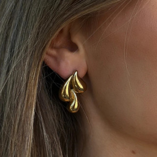 Pozlačeni ženski uhani