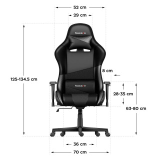 Gaming stol Huzaro v črni barvi FORCE 6.2 CARBON