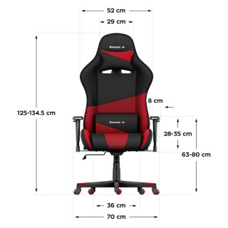 Črno-rdeč gaming stol Huzaro FORCE 6.2 Red