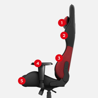 Črno-rdeč gaming stol Huzaro FORCE 6.2 Red