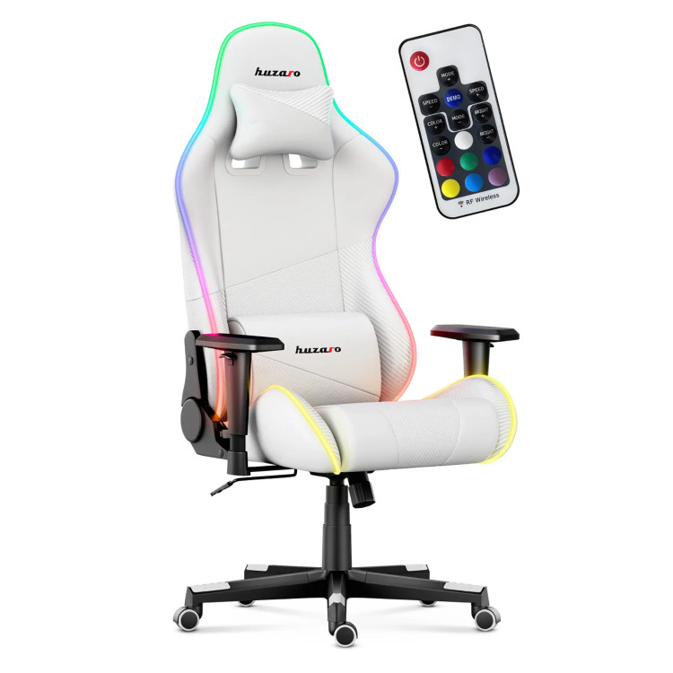 Huzaro bel igralni stol z RGB osvetlitvijo FORCE 6.2 RGB WHITE