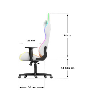 Huzaro bel igralni stol z RGB osvetlitvijo FORCE 6.2 RGB WHITE