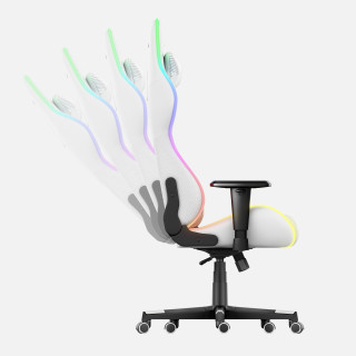 Huzaro bel igralni stol z RGB osvetlitvijo FORCE 6.2 RGB WHITE