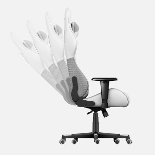 Sivo-bel gaming stol Huzaro FORCE 6.2 WHITE MESH