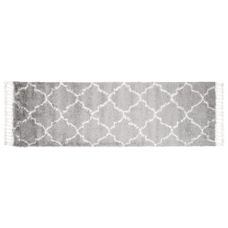 Siva preproga v boemskem slogu z resicami