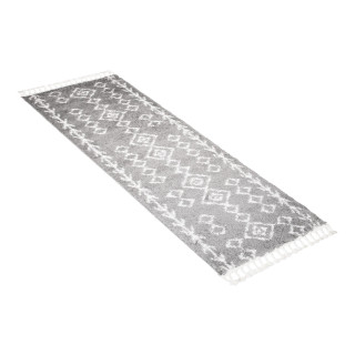 Vzorčasta siva preproga v boemskem slogu