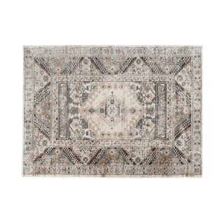 Bela preproga s turškim vzorcem