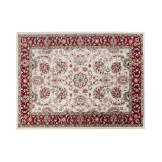 Bela in rdeča preproga z vintage vzorcem