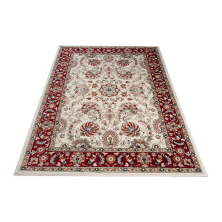 Bela in rdeča preproga z vintage vzorcem