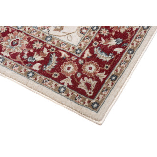 Bela in rdeča preproga z vintage vzorcem