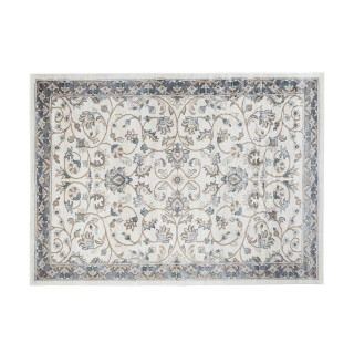 Vzorčana vintage preproga v beli barvi