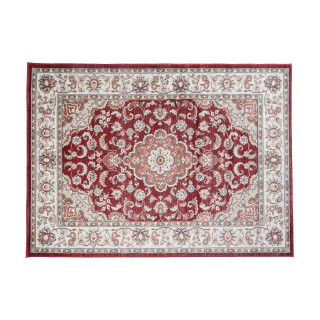 Rdeča moderna preproga z vintage vzorcem
