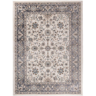 Preproga s tradicionalnim vzorcem v beli barvi