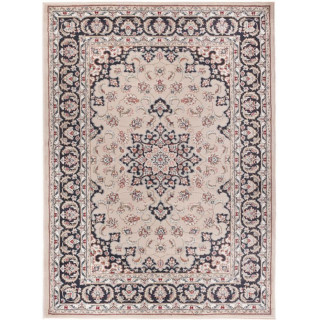 Vzorčasta tradicionalna preproga v svetlo bež barvi