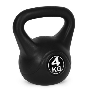 Črna utež za kettlebell - 4 kg