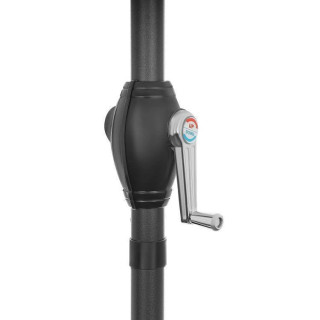 Zložljiv vrtni senčnik v sivi barvi