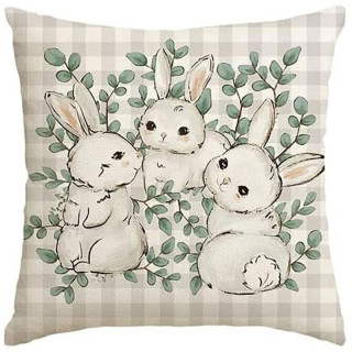 Vzmetna prevleka za blazino z zajčki