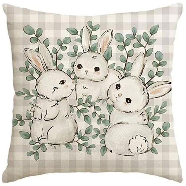 Vzmetna prevleka za blazino z zajčki