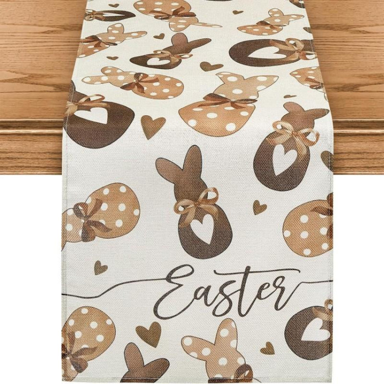 Velikonočni prt iz lana - 180 x 33 cm