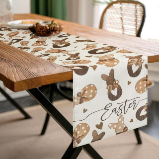 Velikonočni prt iz lana - 180 x 33 cm