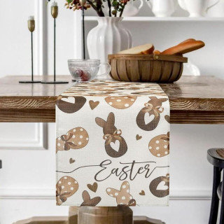 Velikonočni prt iz lana - 180 x 33 cm
