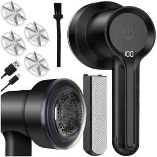 Brezžični odstranjevalec vlaken v črni barvi