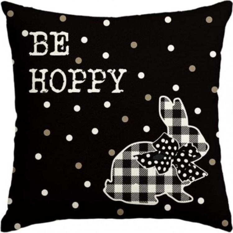 Velikonočna prevleka za blazino v črni barvi