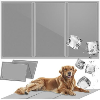 Siva hladilna blazinica za živali 110x70 cm