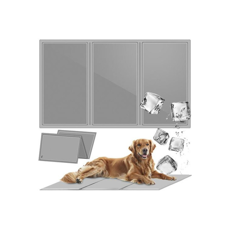Siva hladilna blazinica za živali 110x70 cm